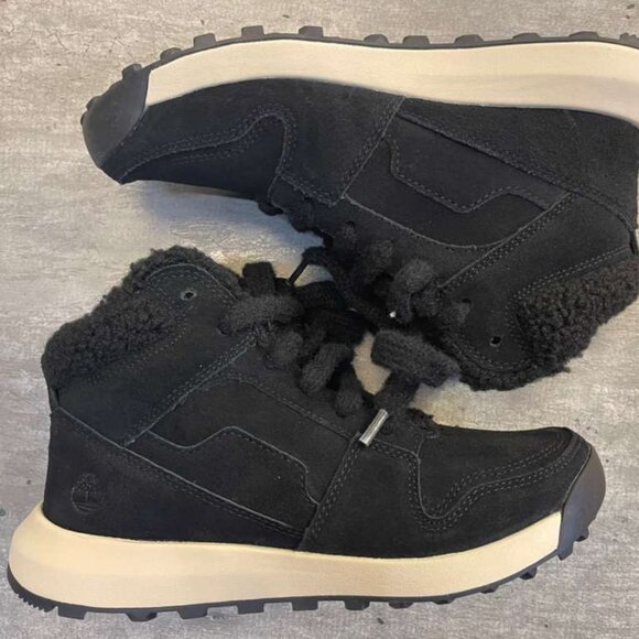 TIMBERLAND WOMEN'S RETRO SWIFT HIGH TOP LACE SNEAKE BLACK SUEDE A431J-EK4 - Picture 5 of 9